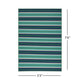 Dian 5 x 8 Outdoor Small Area Rug | Striped Pattern | Blue Green Woven BM335177