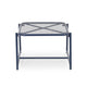 Kery Outdoor Side End Table | 20" Mesh Top | Navy Blue Sled Base