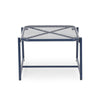 Kery Outdoor Side End Table | 20’’ Mesh Top | Navy Blue Sled Base BM335179