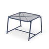 Kery Outdoor Side End Table | 20" Mesh Top | Navy Blue Sled Base