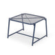 Kery Outdoor Side End Table | 20" Mesh Top | Navy Blue Sled Base