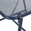 Kery Outdoor Side End Table | 20" Mesh Top | Navy Blue Sled Base