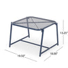 Kery Outdoor Side End Table | 20’’ Mesh Top | Navy Blue Sled Base BM335179