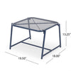 Kery Outdoor Side End Table | 20" Mesh Top | Navy Blue Sled Base