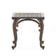 Lyra Outdoor Side End Table | Cabriole Legs | Brown Aluminium | 18"