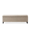 Elias Long Storage Ottoman Bench | Hinged Lid | Sand Beige | 51’’ BM335183