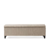 Elias Long Storage Ottoman Bench | Hinged Lid | Sand Beige | 51"