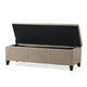 Elias Long Storage Ottoman Bench | Hinged Lid | Sand Beige | 51"