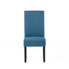 Tanya Armless Dining Chair Set of 2 | Stitched Details | Blue Fabric