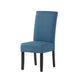 Tanya Armless Dining Chair Set of 2 | Stitched Details | Blue Fabric