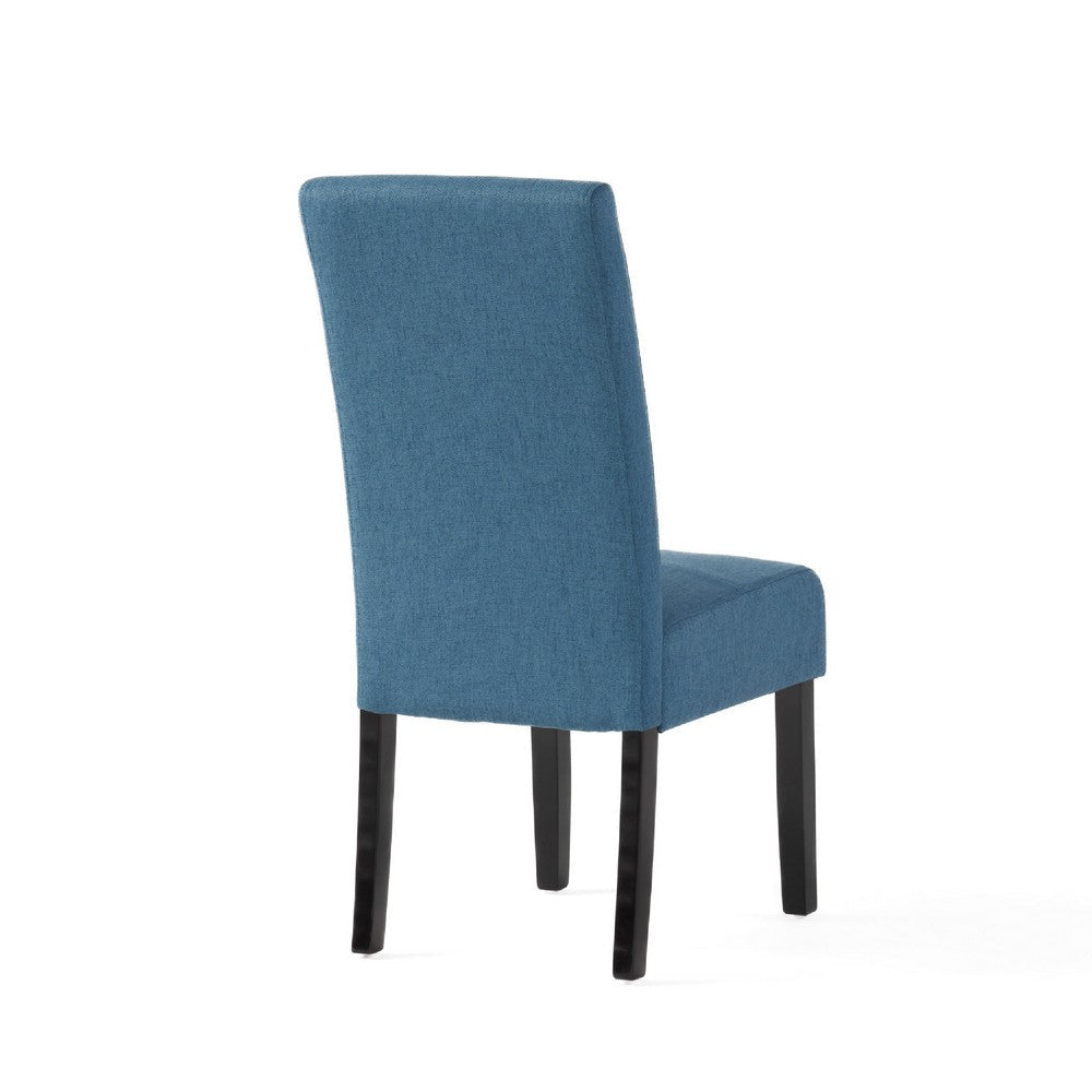 Tanya Armless Dining Chair Set of 2 | Stitched Details | Blue Fabric BM335184