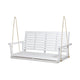 Mania Porch Swing Bench with Hanging Chain | Slatted White Acacia Wood