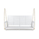Mania Porch Swing Bench with Hanging Chain | Slatted White Acacia Wood