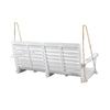 Mania Porch Swing Bench with Hanging Chain | Slatted White Acacia Wood BM335186