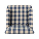 Lit Club Accent Chair with Turned Legs | Blue Black and Cream Fabric