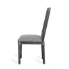 Roco Dining Chair Set of 2 | Cane Backrest | Fluted Legs | Gray Fabric