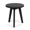 Ina Outdoor Round Side Table with Tripod Base | Dark Gray Wood 16"