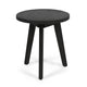 Ina Outdoor Round Side Table with Tripod Base | Dark Gray Wood 16"