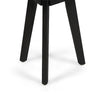 Ina Outdoor Round Side Table with Tripod Base | Dark Gray Wood 16"