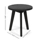 Ina Outdoor Round Side Table with Tripod Base | Dark Gray Wood 16"