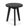 Ina Outdoor Round Side Table with Tripod Base | Dark Gray Wood 16"