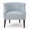 Fenny Accent Club Chair | Tapered Birch Wood Legs | Blue Button Tufted