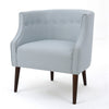 Fenny Accent Club Chair | Tapered Birch Wood Legs | Blue Button Tufted