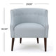 Fenny Accent Club Chair | Tapered Birch Wood Legs | Blue Button Tufted