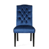 Elona Dining Chair Set of 2 | Blue Button Tufted Diamond Stitch Velvet BM335196