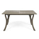 Ravie Outdoor Dining Table | 59’’ Rectangular Slatted Top | Gray Wood BM335198