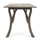 Ravie Outdoor Dining Table | 59’’ Rectangular Slatted Top | Gray Wood BM335198
