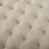 Lavie Ottoman | Tapered Legs | Ivory Diamond Stitch Velvet | 29"