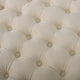 Lavie Ottoman | Tapered Legs | Ivory Diamond Stitch Velvet | 29"