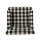 Lit Club Accent Chair with Turned Wood Legs | Black and Cream Plaid