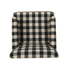 Lit Club Accent Chair with Turned Wood Legs | Black and Cream Plaid BM335200