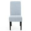 Tanya Armless Dining Chair Set of 2 | Modern Light Sky Blue Fabric