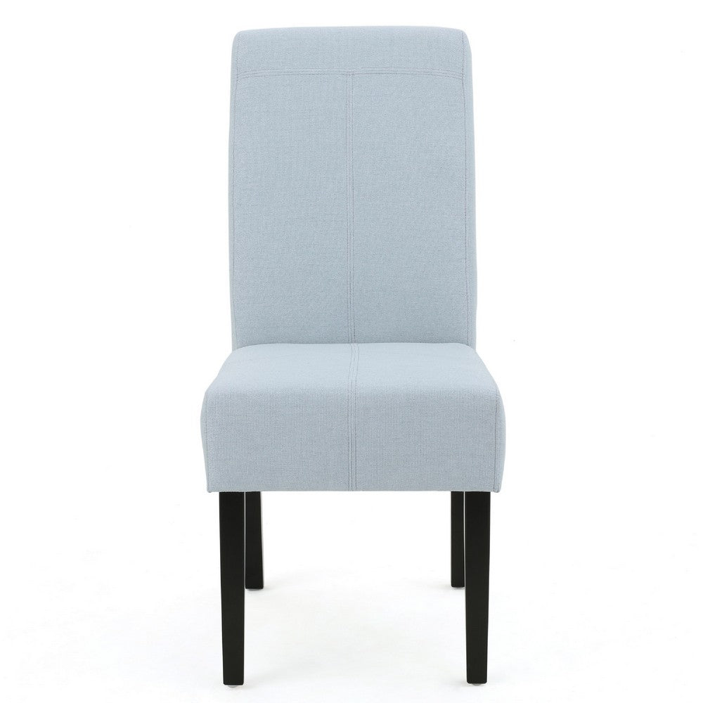 Tanya Armless Dining Chair Set of 2 | Modern Light Sky Blue Fabric