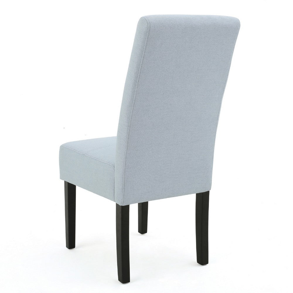 Tanya Armless Dining Chair Set of 2 | Modern Light Sky Blue Fabric BM335201