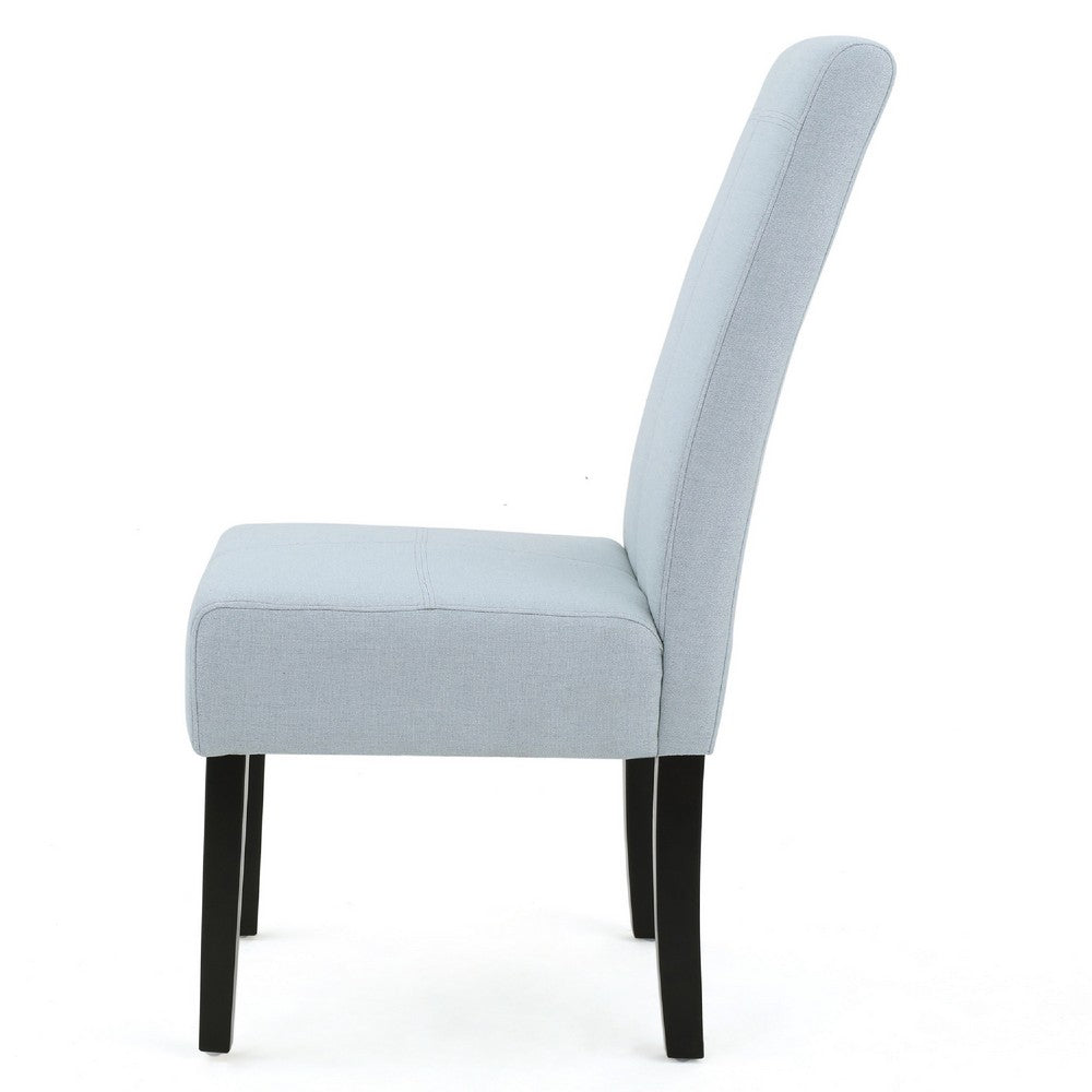 Tanya Armless Dining Chair Set of 2 | Modern Light Sky Blue Fabric