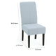 Tanya Armless Dining Chair Set of 2 | Modern Light Sky Blue Fabric