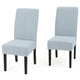 Tanya Armless Dining Chair Set of 2 | Modern Light Sky Blue Fabric
