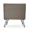 Ashley Armless Slipper Chair | Hairpin Legs | Gray Tufted Velvet