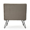 Ashley Armless Slipper Chair | Hairpin Legs | Gray Tufted Velvet