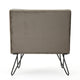 Ashley Armless Slipper Chair | Hairpin Legs | Gray Tufted Velvet
