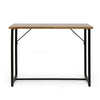 Kandy Console Table with Stainless Steel Frame | Brown Wood 42"