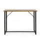 Kandy Console Table with Stainless Steel Frame | Brown Wood 42"