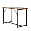 Kandy Console Table with Stainless Steel Frame | Brown Wood 42"