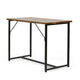 Kandy Console Table with Stainless Steel Frame | Brown Wood 42"