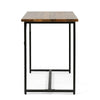 Kandy Console Table with Stainless Steel Frame | Brown Wood 42"
