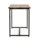 Kandy Console Table with Stainless Steel Frame | Brown Wood 42"